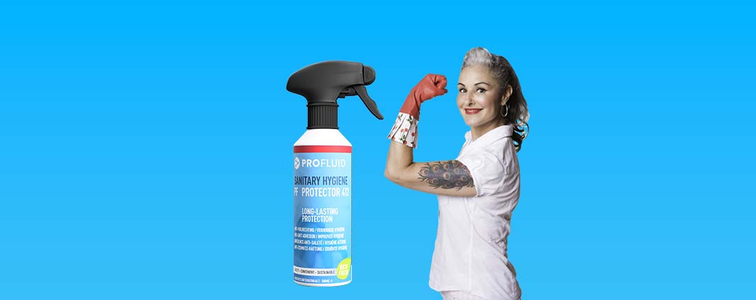 Zamarra Kok test de ProFluid 412 Sanitair Reiniger op 27 november in de Telegraaf